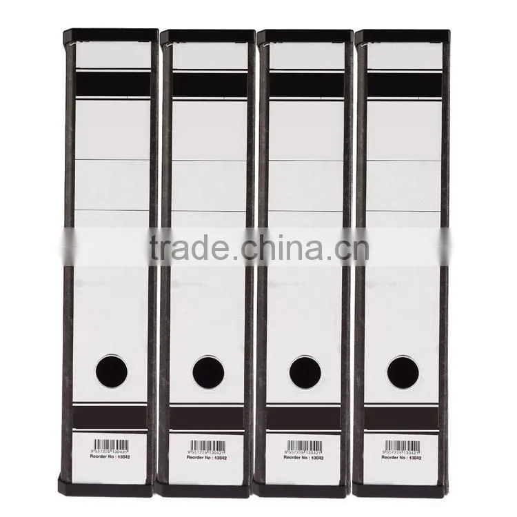 Alibaba Manufacturing Overlay Multi-function Box File Size A4 FC Simple Black Plastic File Box
