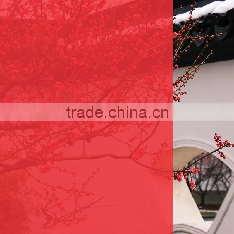 China Supplier Suzhou vis Chinese RED color privacy film for building glass window