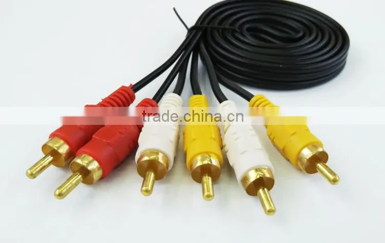 Manufacture quality PVA 3 to 3 rca line 1.5m 3m 5m