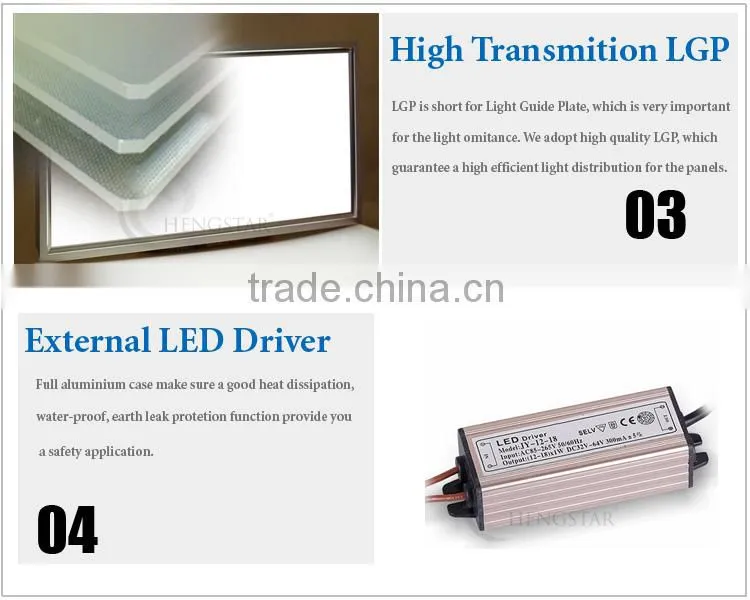 warm white RA80 EU regulation ultra thin led ceiling office panel lighting