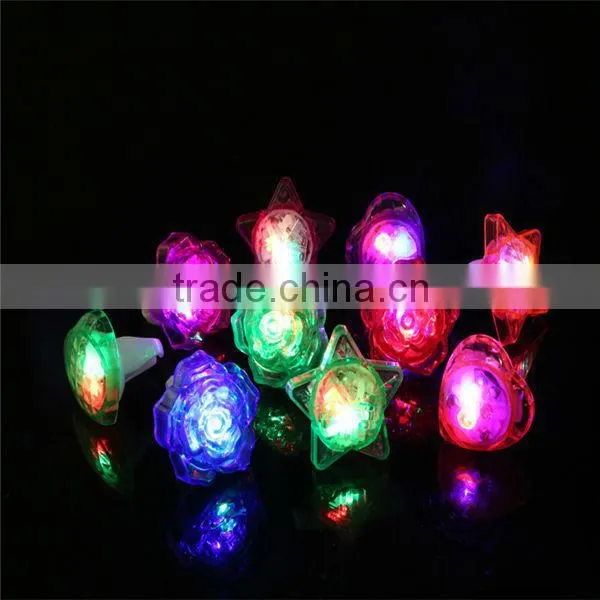colorful plastic led ring custom party finger led light