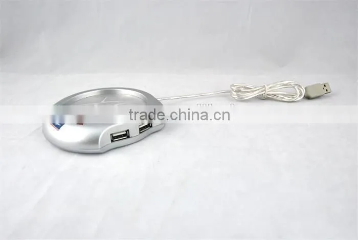 Computer 4 port usb hub cup heater mug warmer