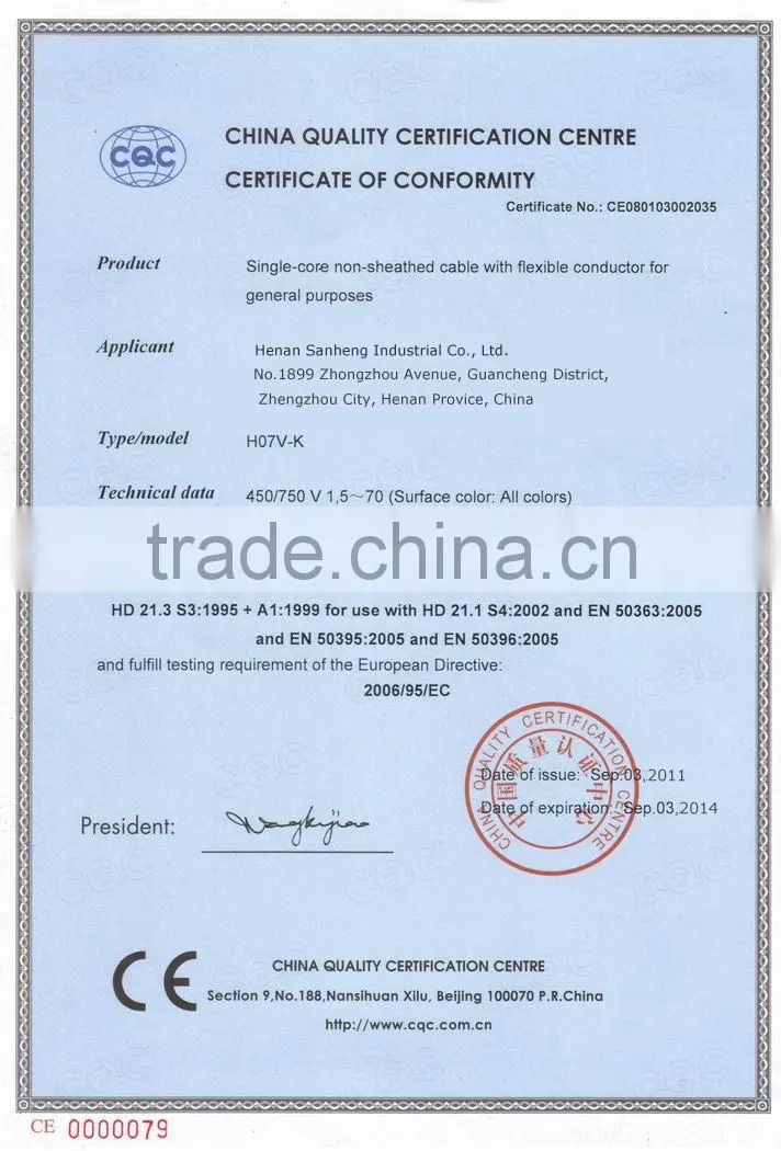 High quality and hot sell RVVB flexible pvc insulated copper cable
