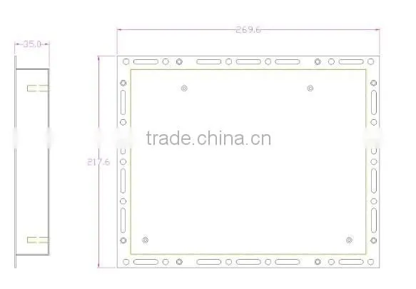 open frame 7" lcd tft touch screen monitor with dvi/hdmi
