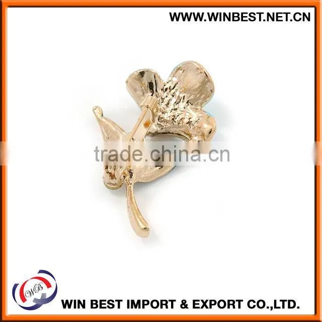 Gold supplier china costume jewellery trendy brooches, flower antique brooches