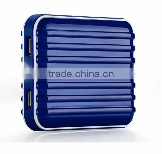 Fashionable suitcase power bank 10400mAh for mobile phone and tablet