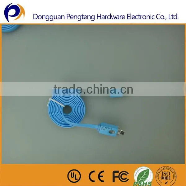 Visible flow led light usb charging sync cable for smart phone