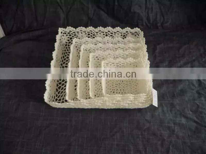 China Manufacturer 100% crochet cotton Food Tray