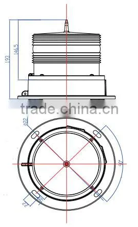TY10S Solar powered aviation obstruction light/solar warning light/solar obstruction light