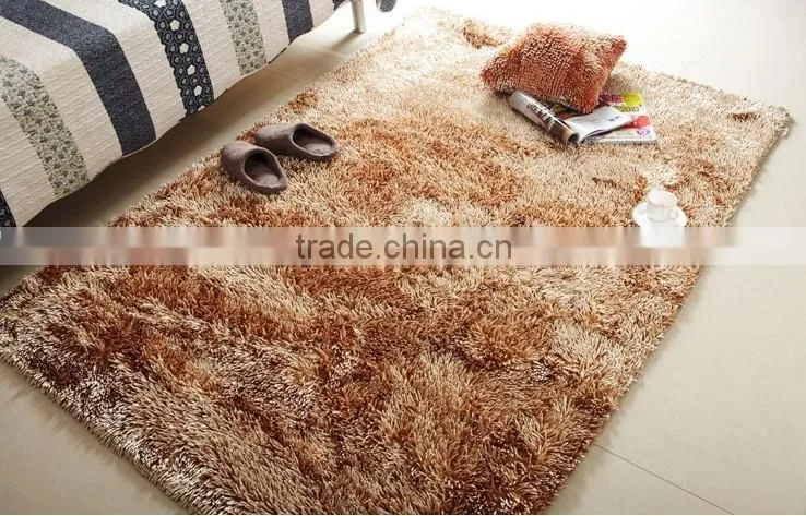 Shiny chenille living room Mat with anti-slip base shaggy room mat