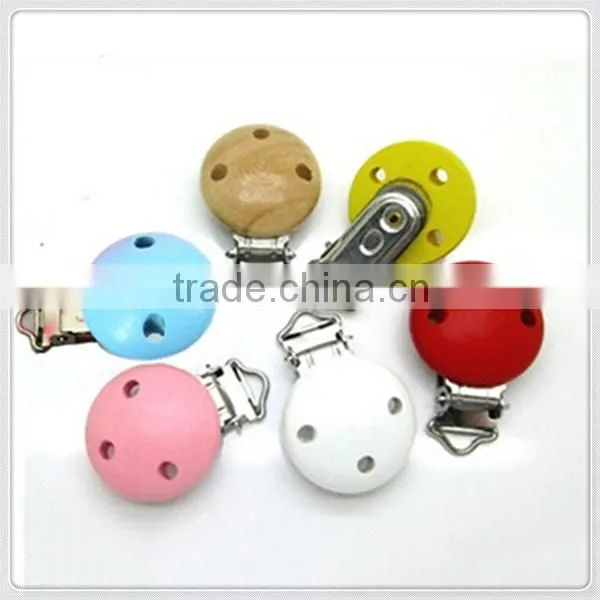 lovely wooden silicone baby soother pacifier dummy clip for baby feeding