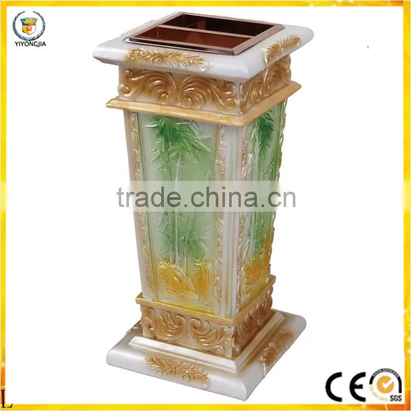 reasonable price resign green color eco friendly trash bin for hotel