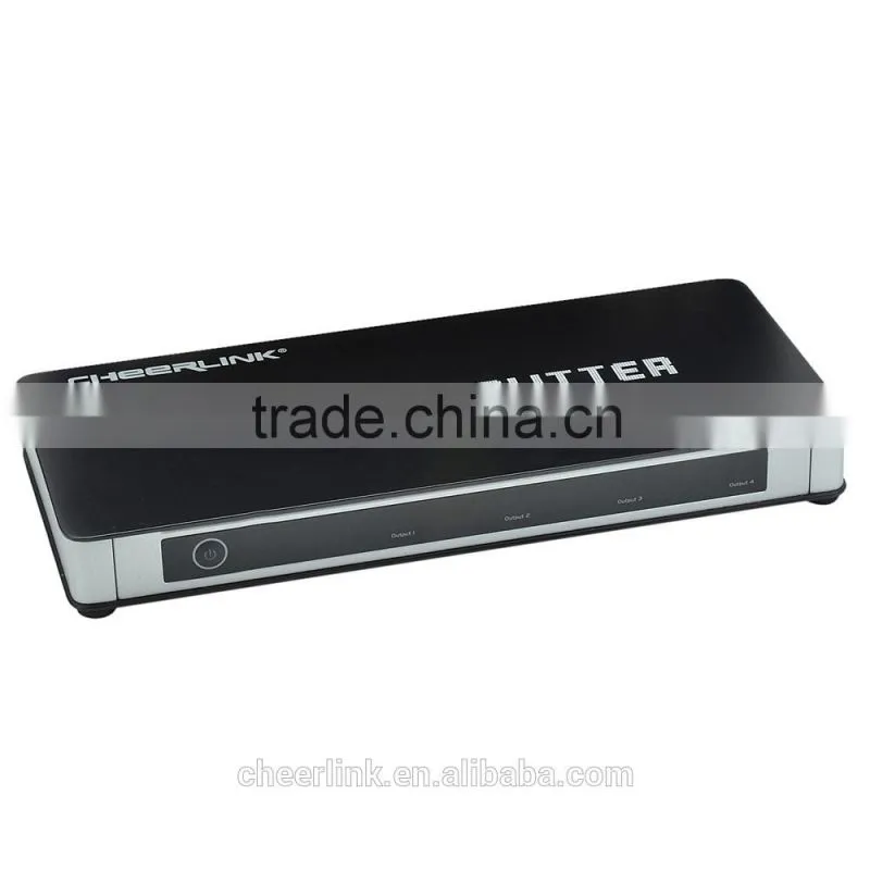 OEM UHD 2160P 4K 4-port hdmi splitter 1x4/ black