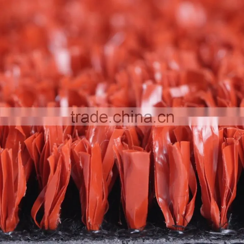 Decorative artificial grass synthetic turf with red color