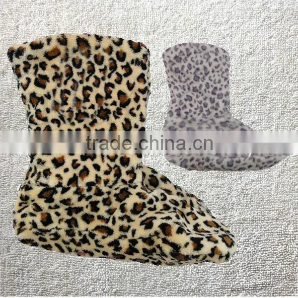 New Ladies Furry Slip On Lightweight Slippers Pom Pom Indoor boots