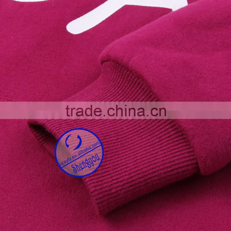 CVC fleece women wholesale tall sweatshirts hoodies
