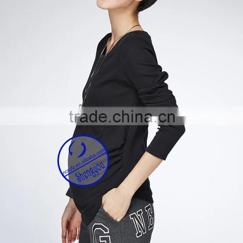Custom high quality soft fabric outdoor black maternity clothes