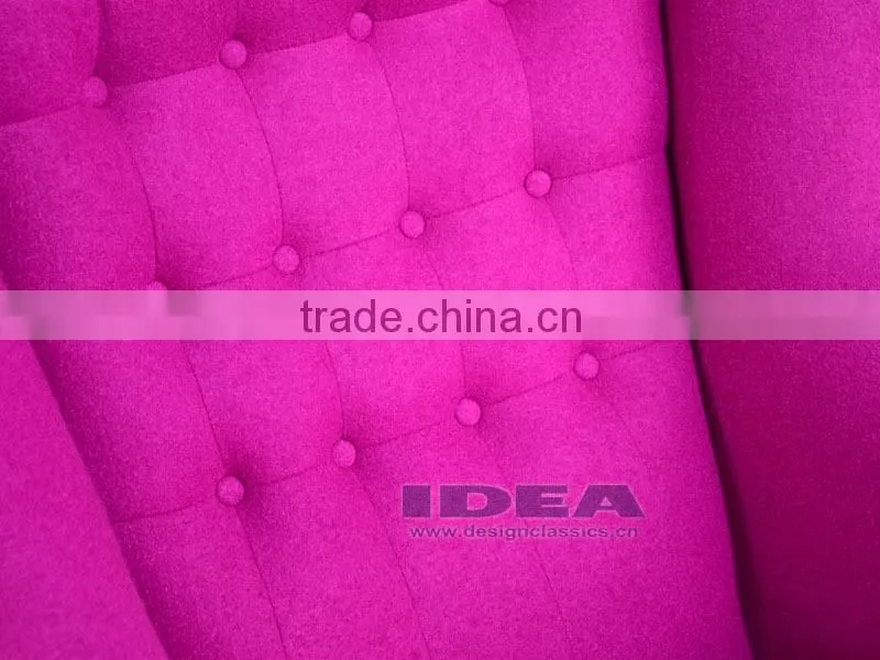 Replica Hans J Wegner Papa Bear Chair - Pink Fabric