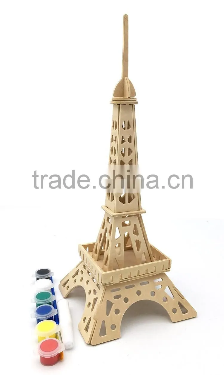 Wooden 3D DIY World's Famous Building Puzzle