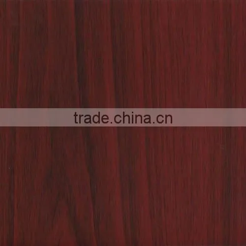 Self adhesive wood grain vinyl film