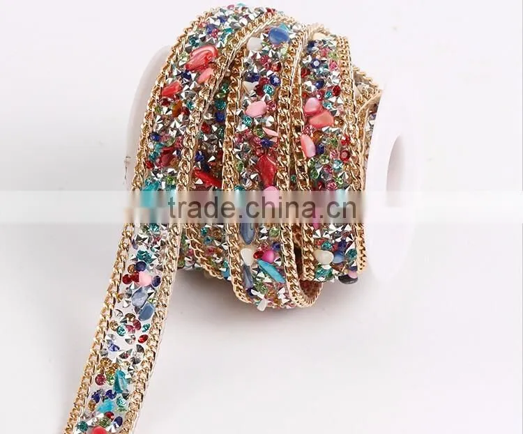 bling bling decorative rhinestone trim/crystal Chain,rhinestone belt