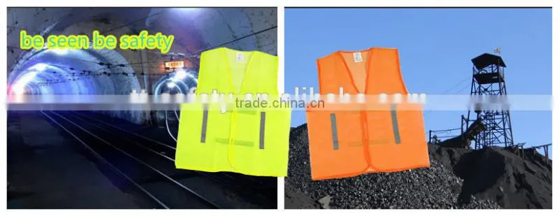 polyester mesh high visibility fluorescence mine safety clothing safety protection