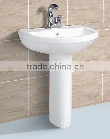 Ceramic Hand Wash Pedestal Basin For Bathroom