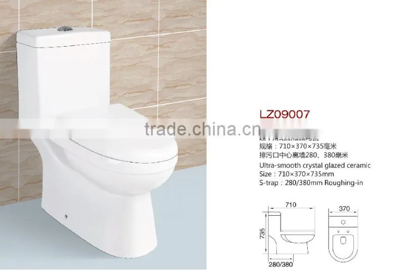 Lodo deformation free sample water save ceramic toilet