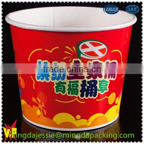 Disposable take away paper buckets for fried chicken