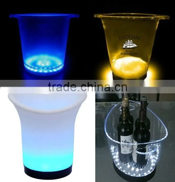 2015 New Type Acrylic Made Ice Bucket With Led