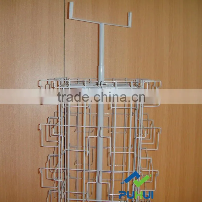 four sides wire pocket display rack
