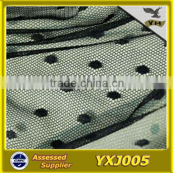 quality polyester mesh fabric in dot design for mosquito netting
