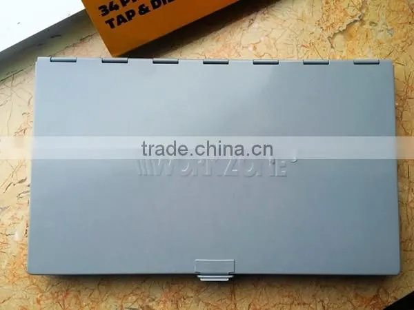 High quality BSP taps and dies and drill bit in metal box hand tool kit