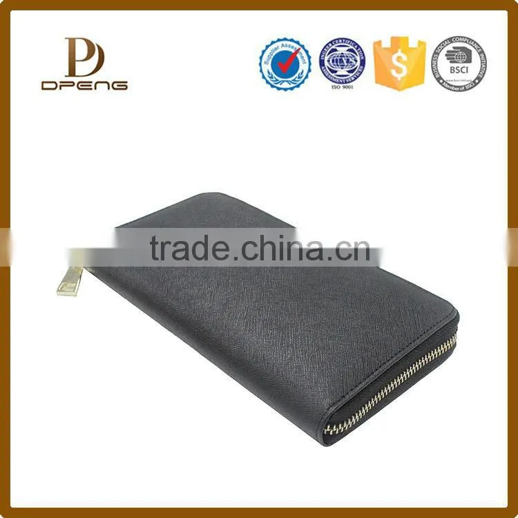 Wholesale custom consice genuine leather purse for women