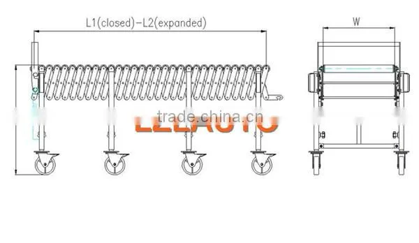 Telescopic roller Conveyor