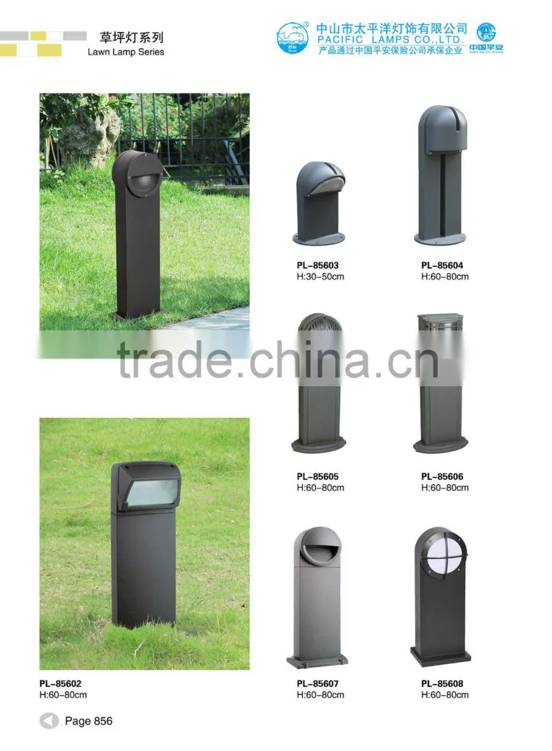 Fahion design solar lawn light bollard Solar light in ZhongShan manufacturer