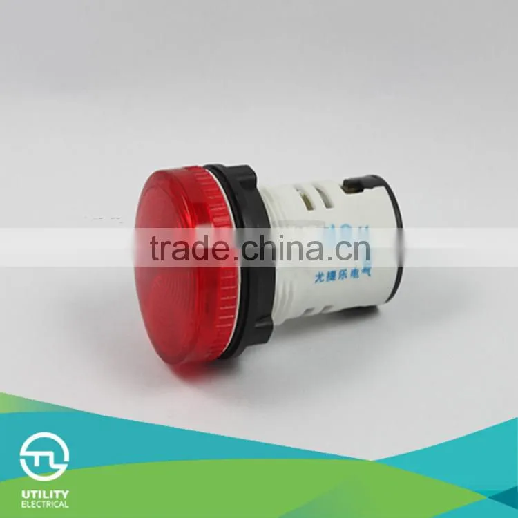 AC 220V Red LED Power Indicator Pilot Single Light Lamp 22mm with CE certification