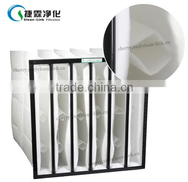 Huge Dust Capacity Diamond Spacer Self-supported air filter pocket filter