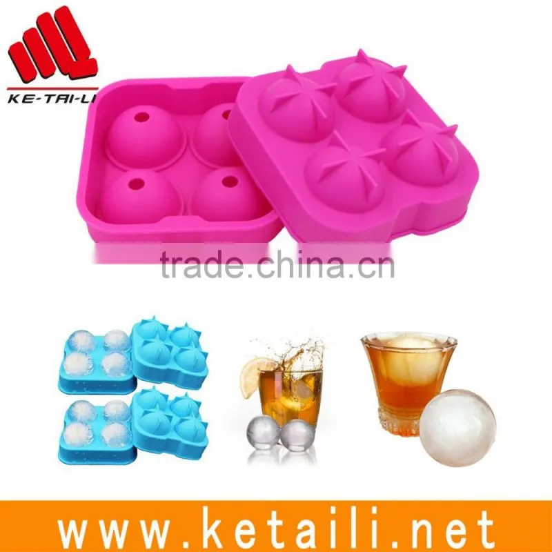 2016 hot selling silicone Ice tray personalized ice cube tray in ball shape made in china