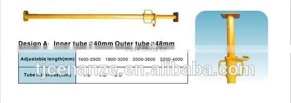 Q235/345 painted/galvanized scaffolding steel prop