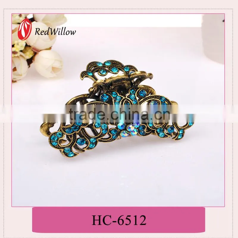 Hot sell 2016 new products antique crystal claw clip