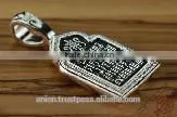 Silver 925 Russian Orthodox Icon Pendant. Burnished Silver