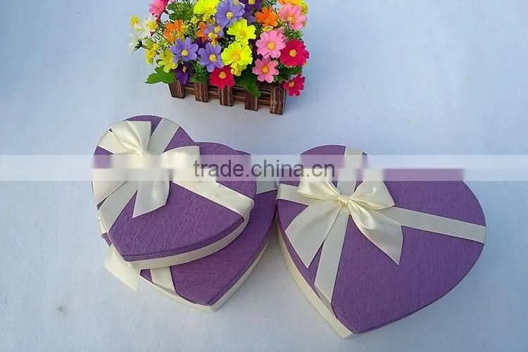 Design Lovely Art Paper Empty Heart Shape Widding box Gift Box With Good Price