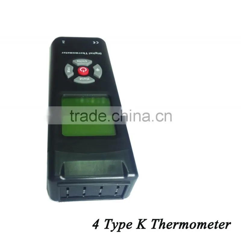 2015 high quality Digital LCD K Type -200~1350C Thermometer Meter 4 Input Thermocouple Probe temperature thermometer TL-TK04