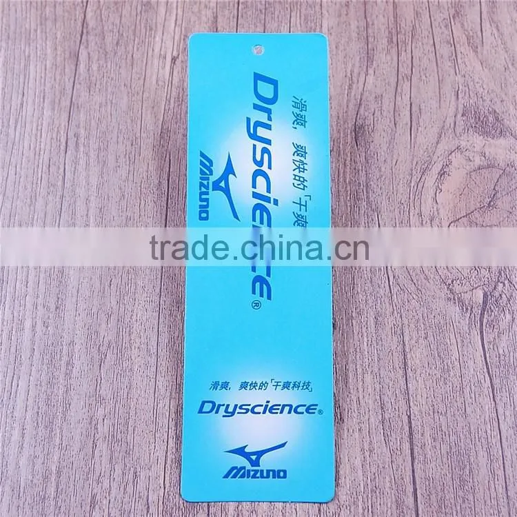 Blue small forated hang price paper swing tags for garment