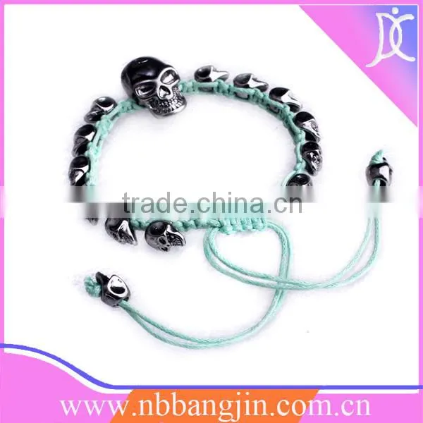 Leather wrap bracelets,Skull fashion bracelet