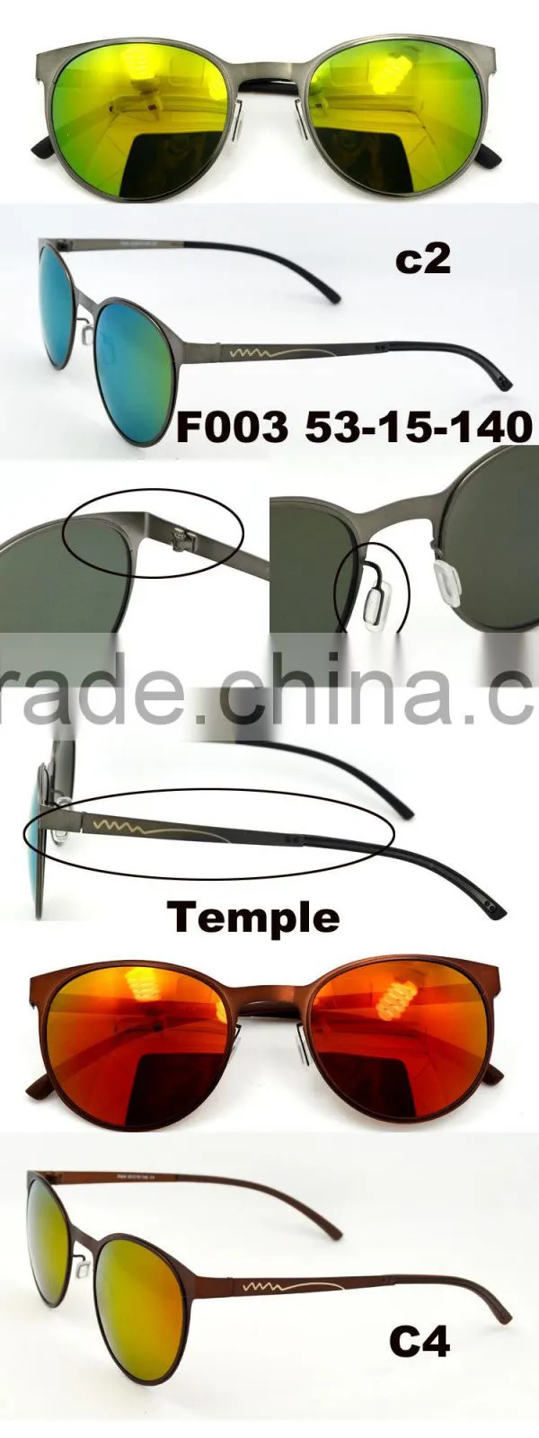 2015 coating lens metal liquidation stock sunglasses