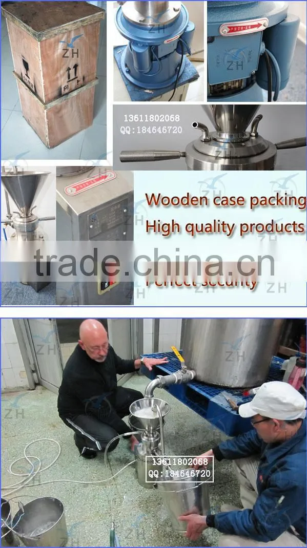 2016 hot sale ZH stainless steel peanut stainless steel colloid mill used for peanut butter