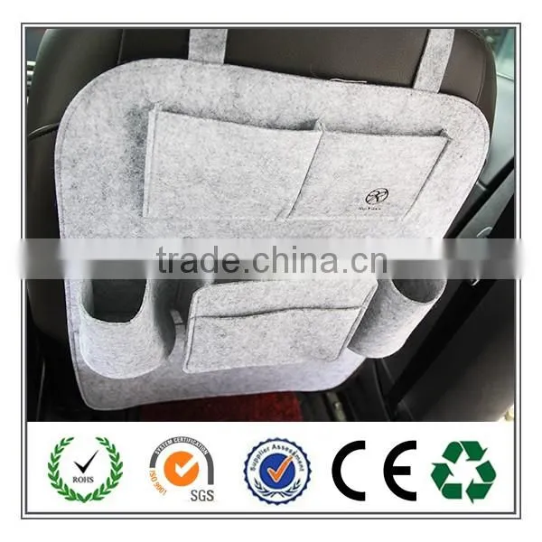 China supplier hot sale light gray felt car back hanging organizer