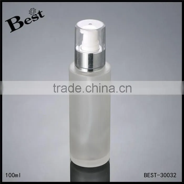 100ml glass bottle frosted glass bottle pump glass bottle